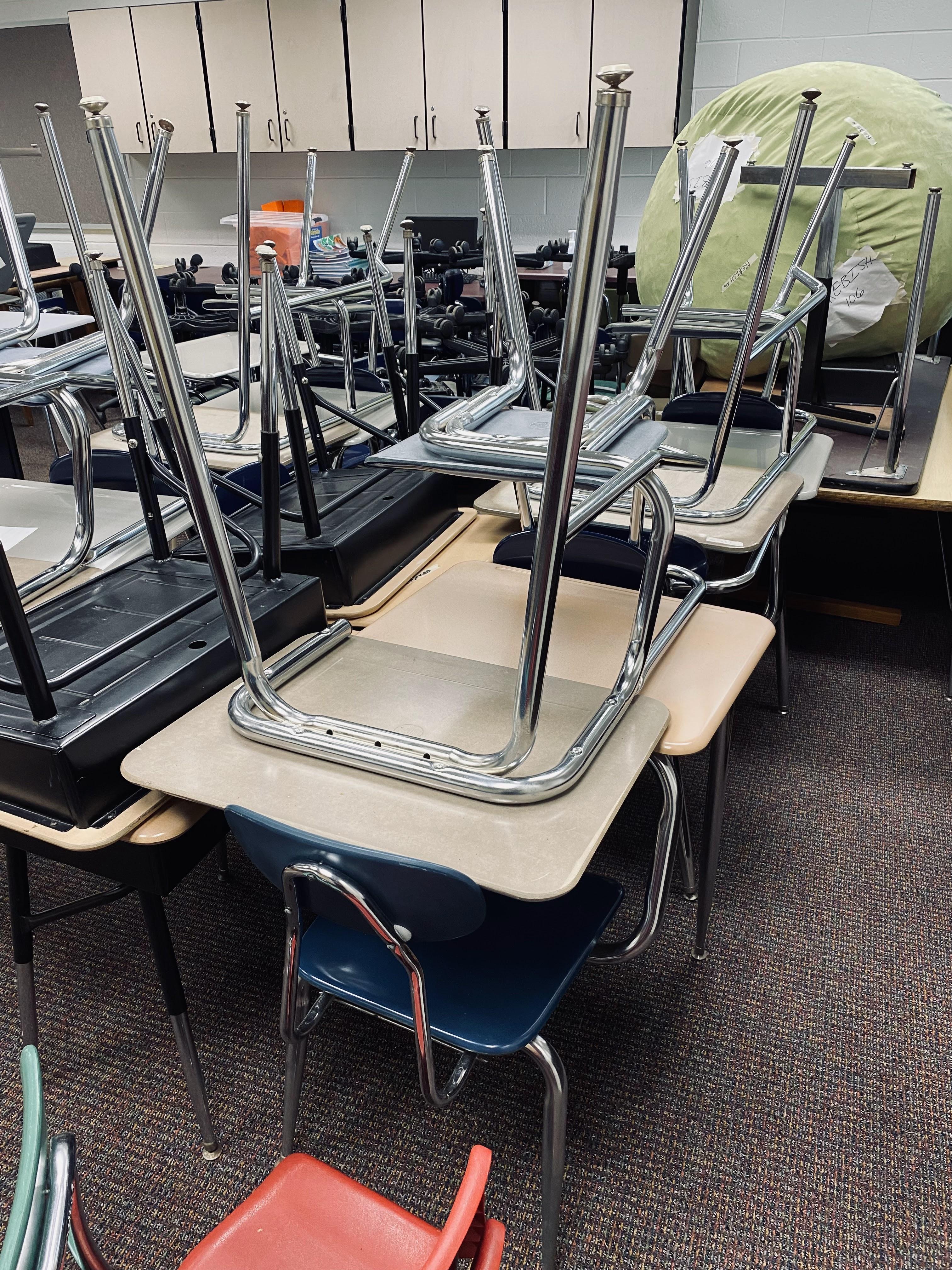 Various sizes and Quantiles of Classroom Desks